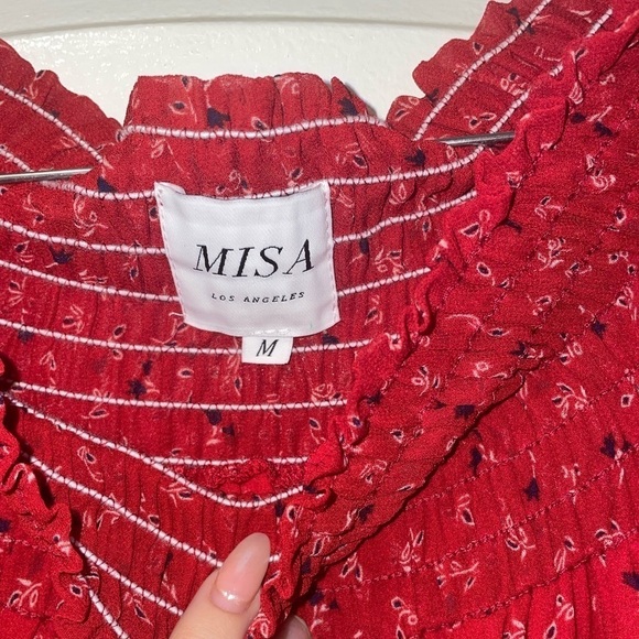 MISA Los Angeles Darla Floral Off Shoulder Dress ❤️ - Picture 8 of 12